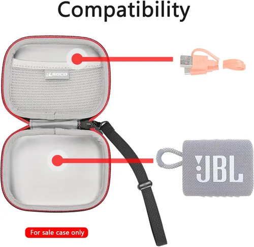 Vista 2 de RLSOCO Funda de transporte para JBL GO 4/GO 3/GO 3 Eco/GO 2 Altavoz Bluetooth portátil (solo funda)