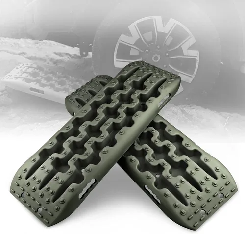 Vista 11 de XPV AUTO Tablas de tracción para pistas de recuperación, escalera de neumáticos, alfombrilla 4WD para arena y lodo de nieve todoterreno 4X4 (negro)