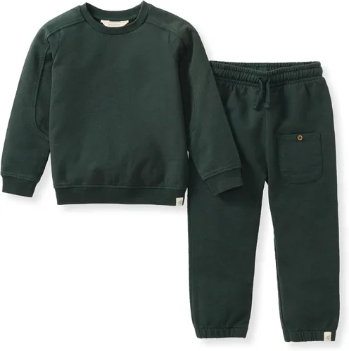 Vista 32 de Burt's Bees Baby Boys Organic Cotton Sweatshirt & Jogger Set, Outfit Bundle Fútbol de lavado ácido