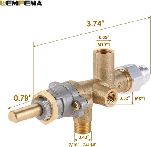 Vista 2 de Reparación de calentador de patio de gas propano, piezas de repuesto para sensor de termopar y controles de interruptor de volcado, kit
