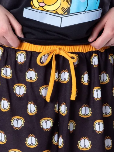 Vista 3 de Nickelodeon Garfield - Conjunto de pijama corto para mujer, diseño de ataque para siesta