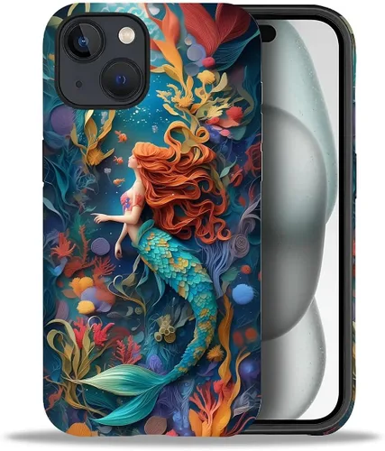 Vista 79 de DAIZAG Funda compatible con iPhone 11, hermoso color arena, patrón completo, carcasa rígida híbrida de plástico TPU + funda de protección