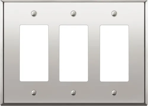 Vista 16 de ENERLITES Placa decorativa doble de metal para interruptor o receptáculo, placa de pared de acero inoxidable, resistente a la corrosión