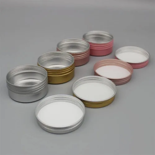 Vista 6 de Othmro 12 latas redondas de metal de 1.4 onzas, latas de aluminio, envases recargables de 1.4 fl oz, latas de lata con tapa de tornillo