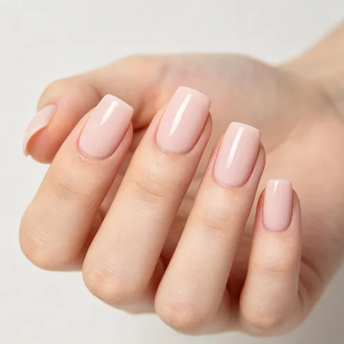 Vista 13 de Modelones Uñas postizas cuadradas cortas, color blanco y rosa, 32