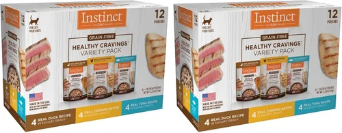 Vista 12 de Instinct Healthy Cravings, Receta sin granos con pollo real, comida húmeda natural para gatos, suplemento por Nature's Variety, 3 onzas