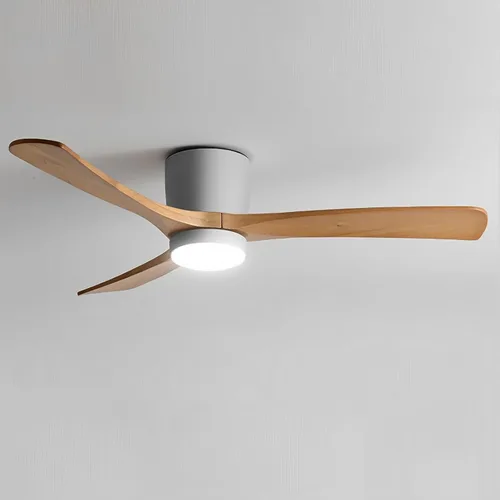 Vista 11 de Ventilador de techo gris de 36 pulgadas con luz, montaje empotrado para dormitorio y sala de estar