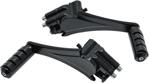 Vista 11 de Kuryakyn 7926 Estriberas de motocicleta: Estriberas ajustables para pasajero para motocicletas Harley-Davidson de 1993-2006 con montaje fijo Cromado