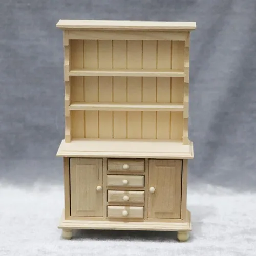 Vista 9 de AirAds - Casa de muñecas 1:12 en miniatura, muebles de madera (1 marrón oscuro)