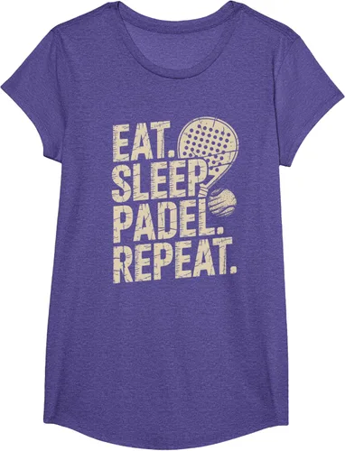 Vista 65 de Camiseta Eat Sleep Padel Repeat Padel Jugador de Tenis