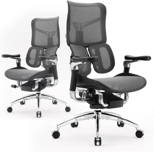Vista 15 de SIHOO Doro S100 Ergonomic Office Chair - Dual Dynamic Lumbar Support, 4D Coordinated Armrests, 5-Level Adjustable Backrest, Recline Angle 135-degree
