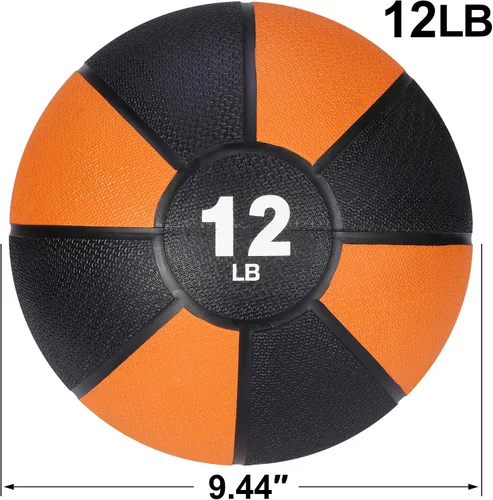 Vista 3 de HomGarden Pelota medicinal de entrenamiento de ejercicio de 6 libras para yoga, equilibrio, estabilidad, entrenamiento de fuerza
