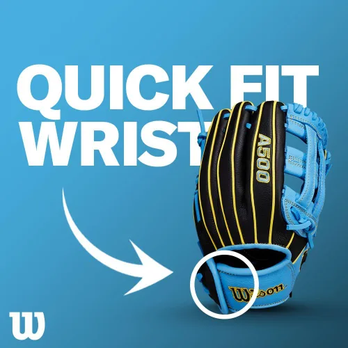 Vista 6 de Wilson A500 Adult + Youth Baseball Glove + Mitt Sizes 10.5" - 12.5" Right + Left Hand Throw Multiple Styles