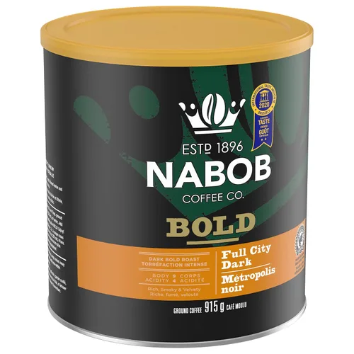 Vista 10 de NABOB Full City - Café molido oscuro, 32.27 onzas, paquete de 6 unidades {Importado de Canadá}
