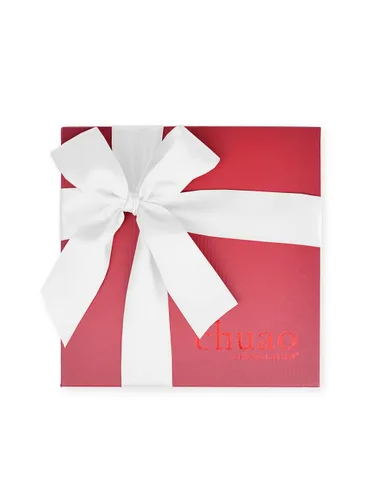 Vista 6 de Chuao Chocolatier Caja de regalo de muestra navideña, minibarras gourmet de chocolate negro y con leche, sin conservantes, para cestas de regalo