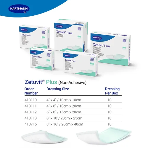 Vista 6 de Zetuvit Plus 413110 - Aderezo superabsorbente de celulosa (4 x 4 pulgadas, 4 x 4 pulgadas), 10