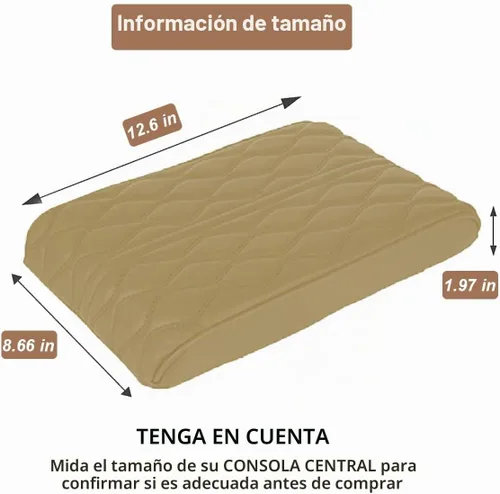 Vista 2 de Funda para consola central de automóvil, cojín de espuma viscoelástica para reposabrazos de automóvil, almohadilla para reposabrazos de automóvil