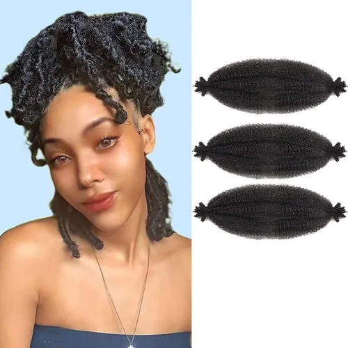 Vista 49 de Cabello para trenzar de 10 pulgadas para locs suaves sintéticos, trenzas de ganchillo Passion Spring Cuban Twist Hair Butterfly Loc Marley Twist