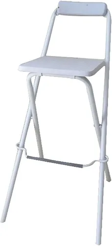 Vista 10 de Taburete plegable para el hogar, silla de bar de 27/29 pulgadas, taburete alto con respaldos, silla de pub de madera, taburete de metal