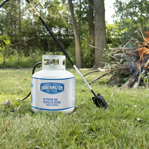 Vista 5 de Bernzomatic Worthington Tanque de propano de grado profesional de 20 libras, con o sin medidor de capacidad de combustible, fabricado con fácil