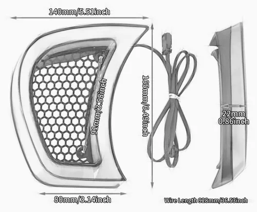 Vista 6 de Luces LED de ventilación para faros delanteros, luz de circulación para Harley Road Gilde FLTRX 2015-2023 (transparente)