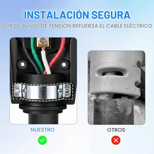 Vista 4 de Enchufe RV de 50 amperios, enchufe de repuesto NEMA 14-50P con mango ergonómico