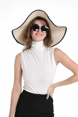 Vista 4 de Camisa de algodón suave con cuello alto falso para mujer, camiseta de ropa
