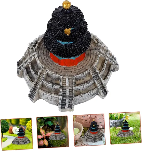 Vista 7 de GANAZONO Decoración para el hogar, decoración asiática, Pagoda en miniatura, estatua al aire libre, micro paisaje, jardín zen asiático, decoración