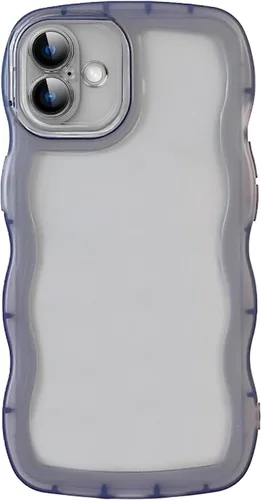 Vista 27 de Funda transparente compatible con iPhone 7 Plus/8 Plus, lindo marco ondulado de color sólido, transparente, de silicona suave, antiarañazos, a