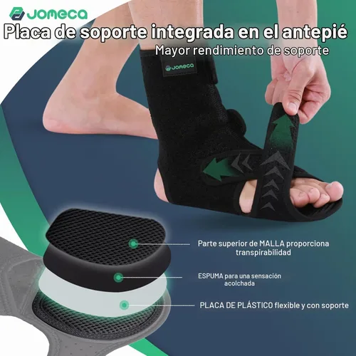 Vista 3 de Soporte de pie con soporte de arco, AFO ajustable de grado médico y ortesis de pie para caminar, alivia la inestabilidad de las extremidades