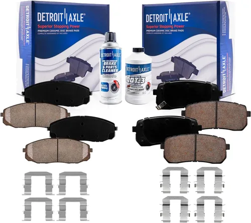 Vista 115 de Detroit Axle - Pastillas de Freno Delantero para Nissan Altima Maxima Sentra 350Z Cube Juke Versa INFINITI G35 I30 I35 Suzuki SX4 Crossover