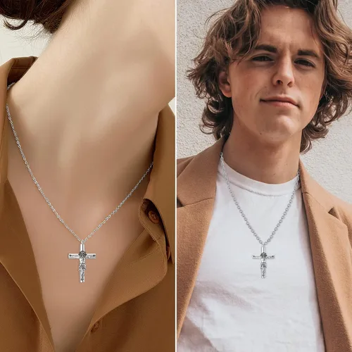 Vista 5 de SOULMEET Joyería de cremación para cenizas collar de urna de plata de ley para cenizas mujeres y hombres joyería de recuerdos para mantener a