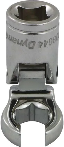 Vista 2 de Dynamic Herramientas 3/8" Drive Sae 3/4" Flex Head, Crow Foot Flare Nut Socket, acabado cromado