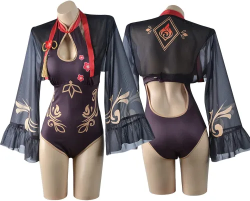 Vista 2 de Genshin Impact - Traje de baño para mujer, traje de baño Hutao Lisa