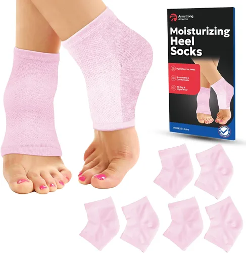 Vista 11 de Calcetines hidratantes para hombres y mujeres Tratamiento de talón agrietado con aloe vera Removedor de callos de talón hidratante Calcetines