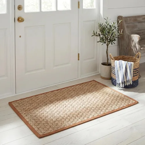 Vista 135 de SAFAVIEH Natural Fiber Collection NF114A - Alfombra de pasillo de hierba marina con patrón de tejido de cesta y borde, de 2 pies 6 pulgadas x 16