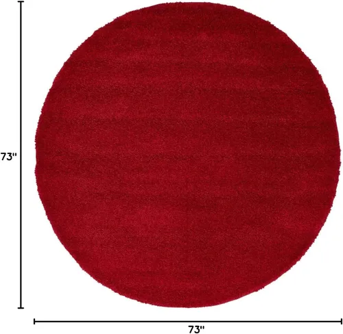 Vista 503 de Unique Loom Colección Solo - Alfombra de área Calabasas (3 pies 3 pulgadas x 5 pies 3 pulgadas, rectangular, rojo)