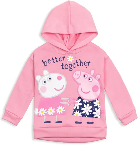Vista 2 de Peppa Pig Conjunto de sudadera con capucha y leggings de forro polar para niñas de niños pequeños a niños grandes