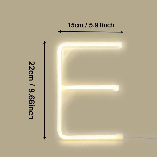 Vista 7 de ENUOLI - Luces LED de neón del alfabeto blanco cálido, la mejor decoración de pared para niños, hogar, bar, club, festival, Navidad, cumpleaños
