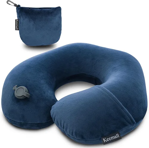 Vista 16 de Keemall Almohada de Cuello de Coche Inflable, Almohada de Reposacabezas de Coche Inflable Suave para Asiento de Conducción con Correa Ajustable