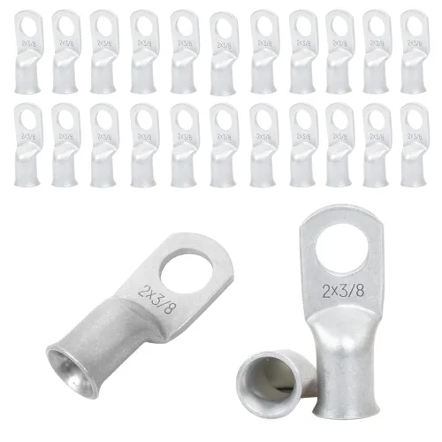 Vista 50 de 25 piezas de terminales de anillo de 1/0 AWG-1/2 (M12), terminales de anillo, conectores de terminal, terminales de cable resistentes, terminales