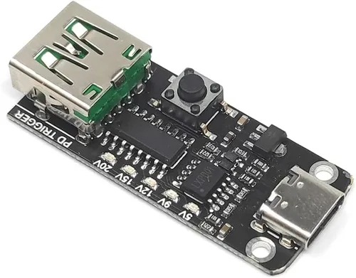 Vista 4 de 2 unids USB-C PD QC DC5V 9V 12V 15V 20V voltaje ajustable módulo de disparador de potencia 5A Tipo-C entrada hembra