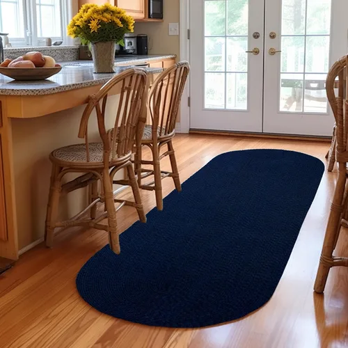 Vista 21 de Super Area Rugs Alfombra trenzada gris pequeña para puerta – Tejido lavable para fregadero de cocina, tapete gris sólido, ovalado, 20 x 30 pulgadas