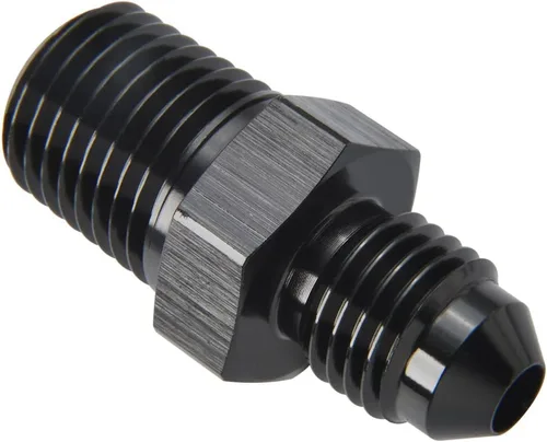 Vista 36 de 3AN macho Flare a 1/4 NPT tubo macho 90 grados codo adaptador unión aluminio negro