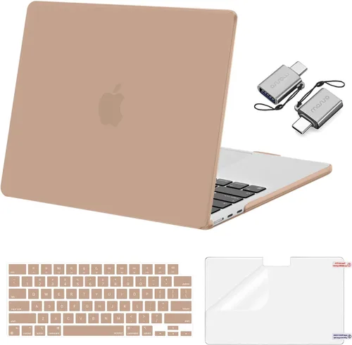 Vista 29 de Mosiso Funda para MacBook Air de 13 y 13.6 pulgadas, 2024, 2023 y 2022, M3 A3113, M2 A2681, Touch ID, carcasa rígida, cubierta de teclado, protector