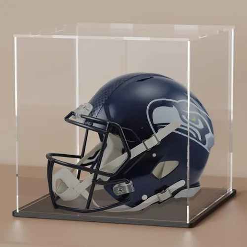 Vista 30 de SVENJBB vitrina acrílica, cajas de acrílico de cubo de 10 x 10 x 14 pulgadas para exhibición, vitrinas transparentes con base negra mate y tapa