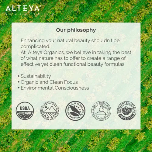 Vista 4 de Alteya - Tónico facial orgánico USDA de agua de rosas de alta potencia, 3000 rosas en una botella, 3.4 onzas líquidas/3.4 fl oz de agua pura de flor