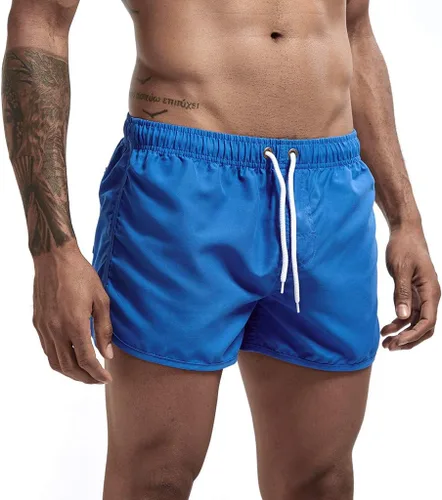 Vista 4 de Pantalones cortos para hombre de 3.0in de secado rápido para gimnasio, pantalones cortos de entrenamiento para hombre con forro y bolsillos