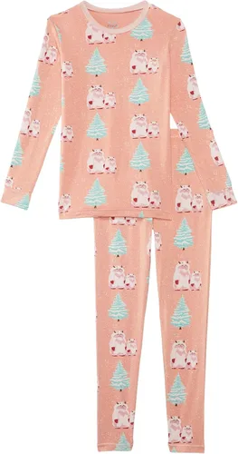 Vista 39 de KicKee Pants Conjunto de pijama de manga larga con estampado de piezas