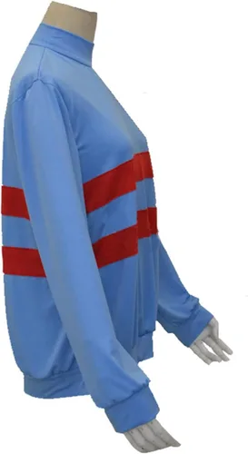 Vista 7 de Weixu Disfraz de cosplay con tops azules y pantalones cortos, conjunto completo de Holloween